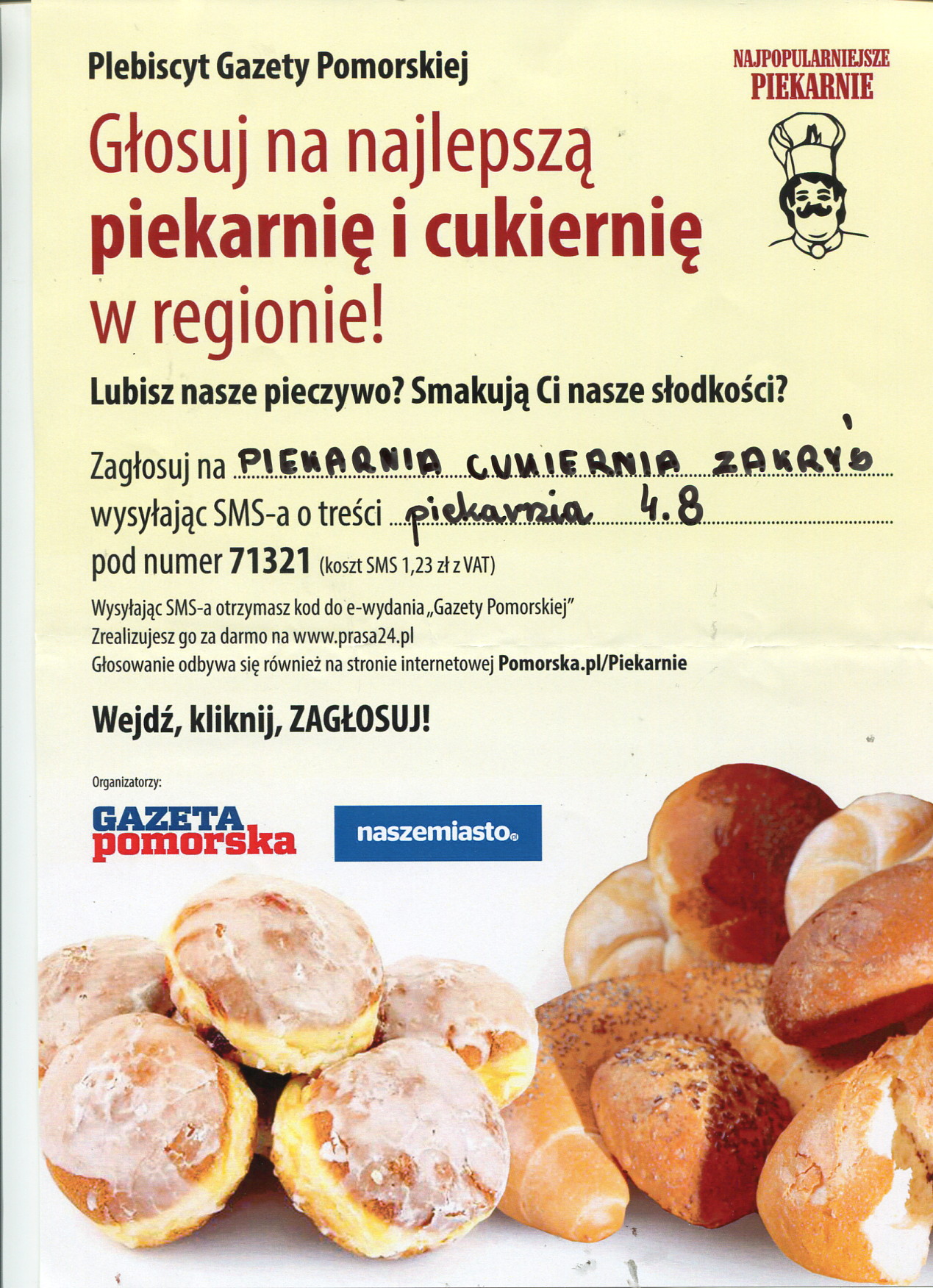 Głosuj na najlepszą piekarnię i cukiernię w regionie!
